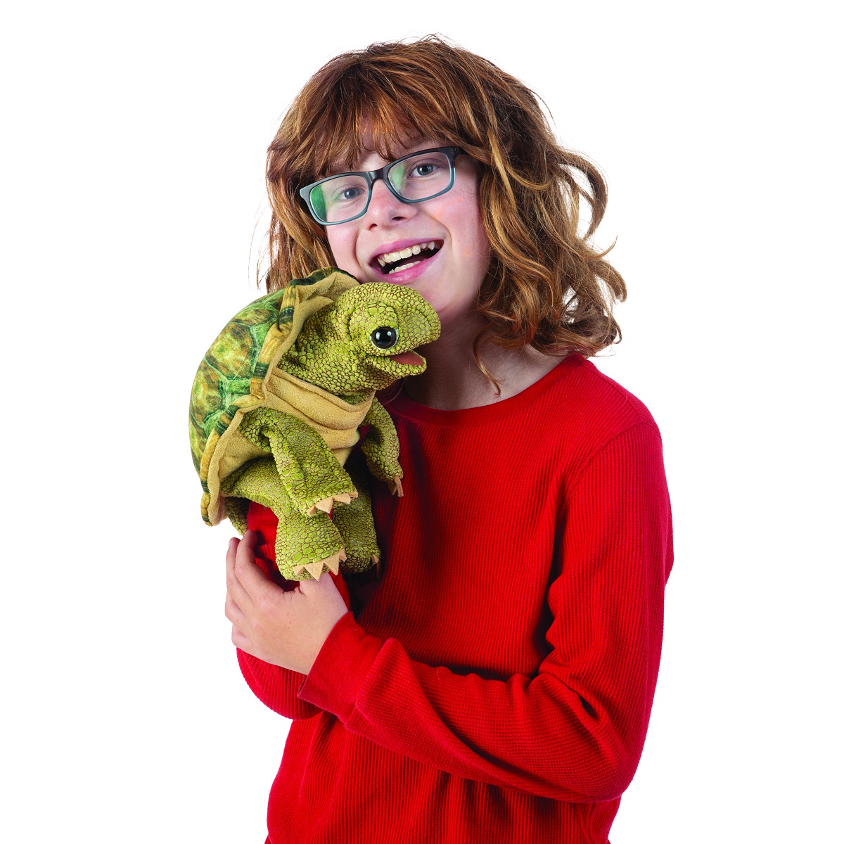 Folkmanis Standing Tortoise Hand Puppet – Movable Mouth & Legs, 12 Inches, For Kids Ages 3+