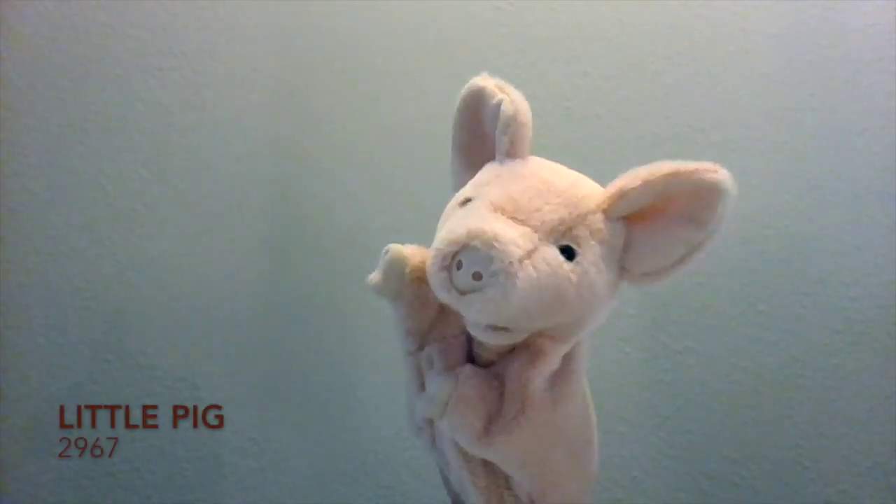 Folkmanis Handpuppe kleines Schwein (kl. Stage Puppet) Demo