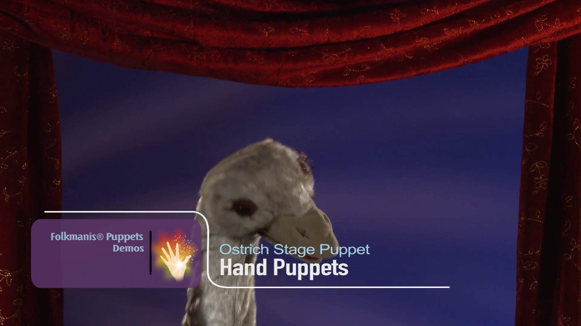 Video 1: Folkmanis Handpuppe Strauß (Stage Puppet)