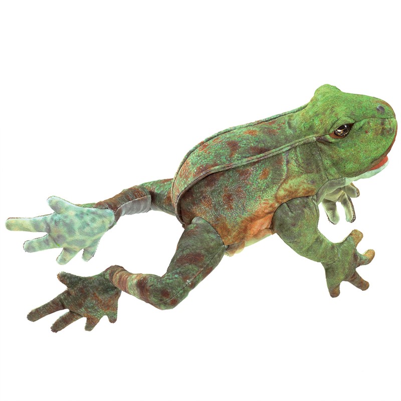 Folkmanis hand puppet jumping frog