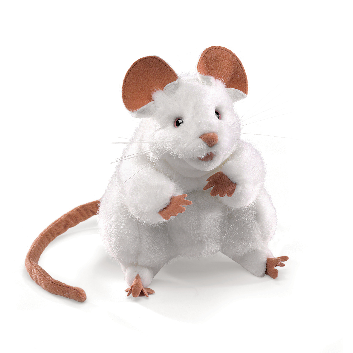 Folkmanis hand puppet white mouse