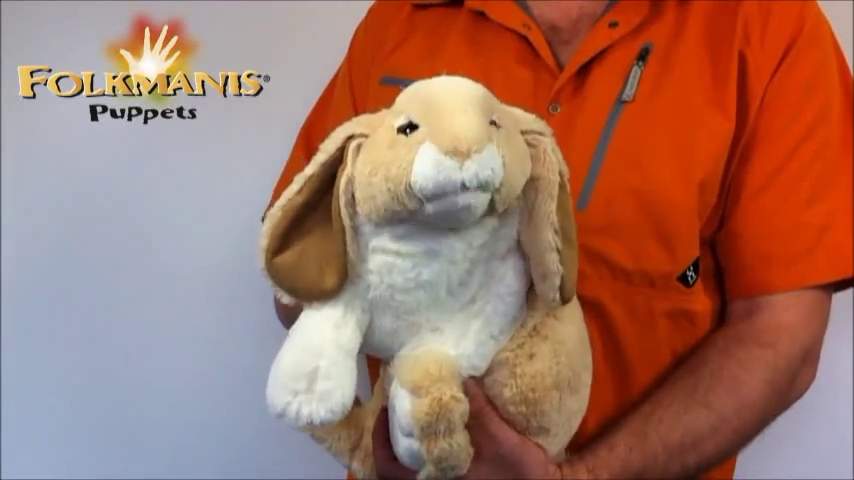 Folkmanis Handpuppe kuscheliges Häschen Demo 2