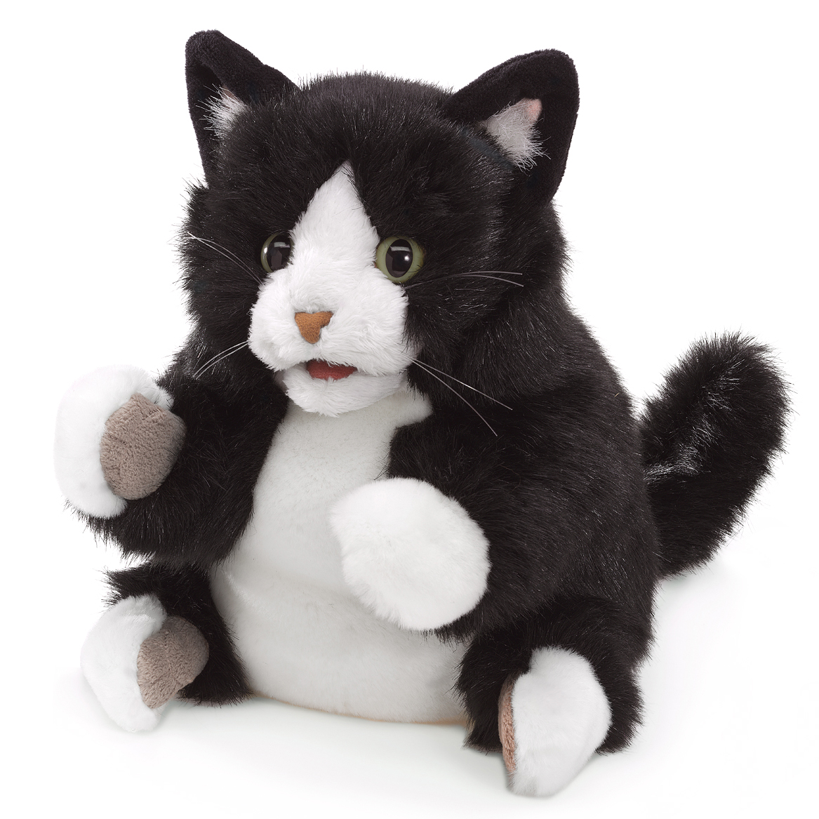 Folkmanis hand puppet Tuxedo kitten