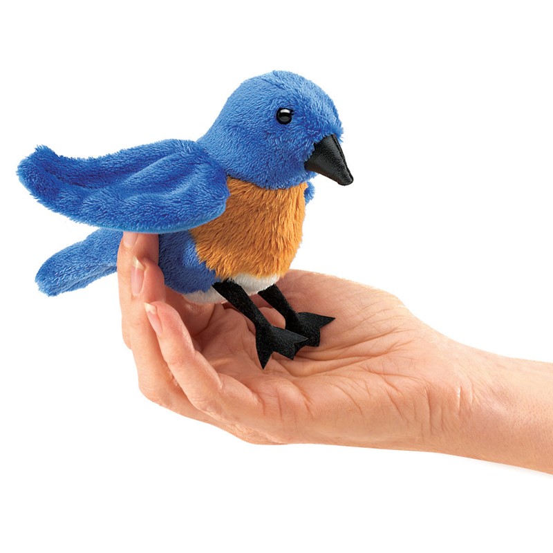 Folkmanis Fingerpuppe mini Hüttensänger-Vogel (blau)