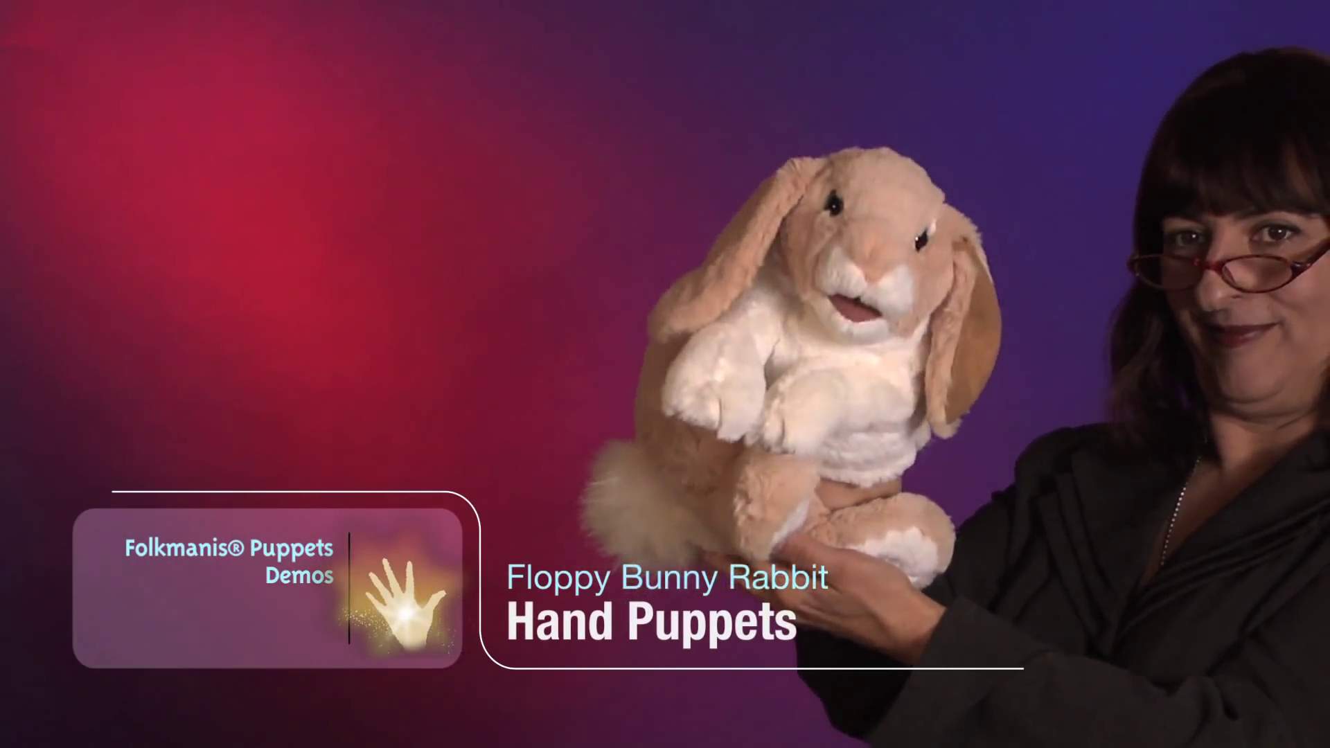 Folkmanis Handpuppe kuscheliges Häschen Demo