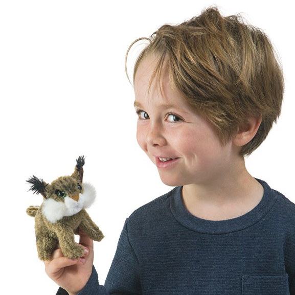 Folkmanis Mini Bobcat Finger Puppet Folkmanis Mini Bobcat Finger Puppet - Produktbild 3