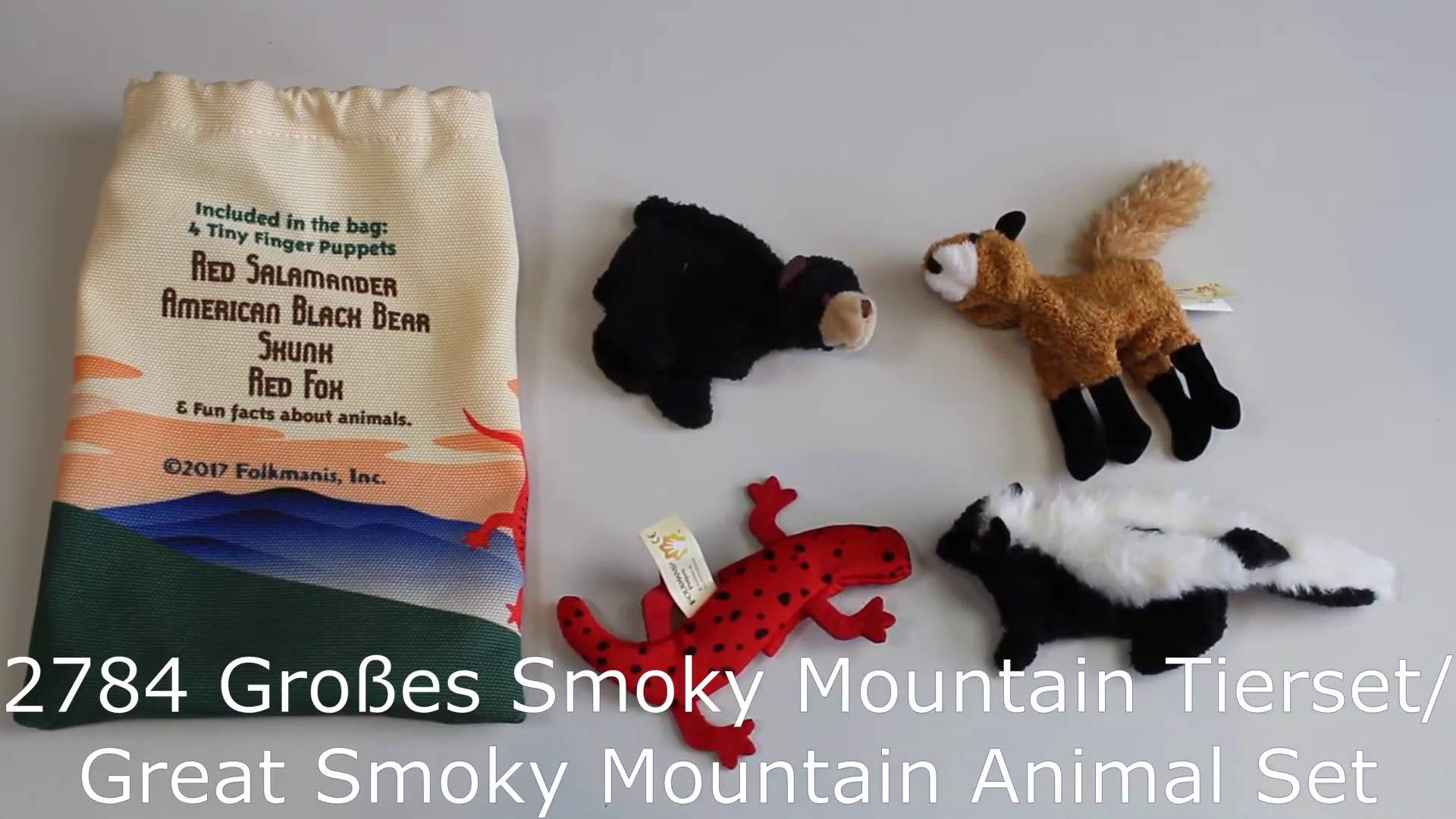 Video 1: Folkmanis Great Smoky Mountains Animal Set Finger Puppets