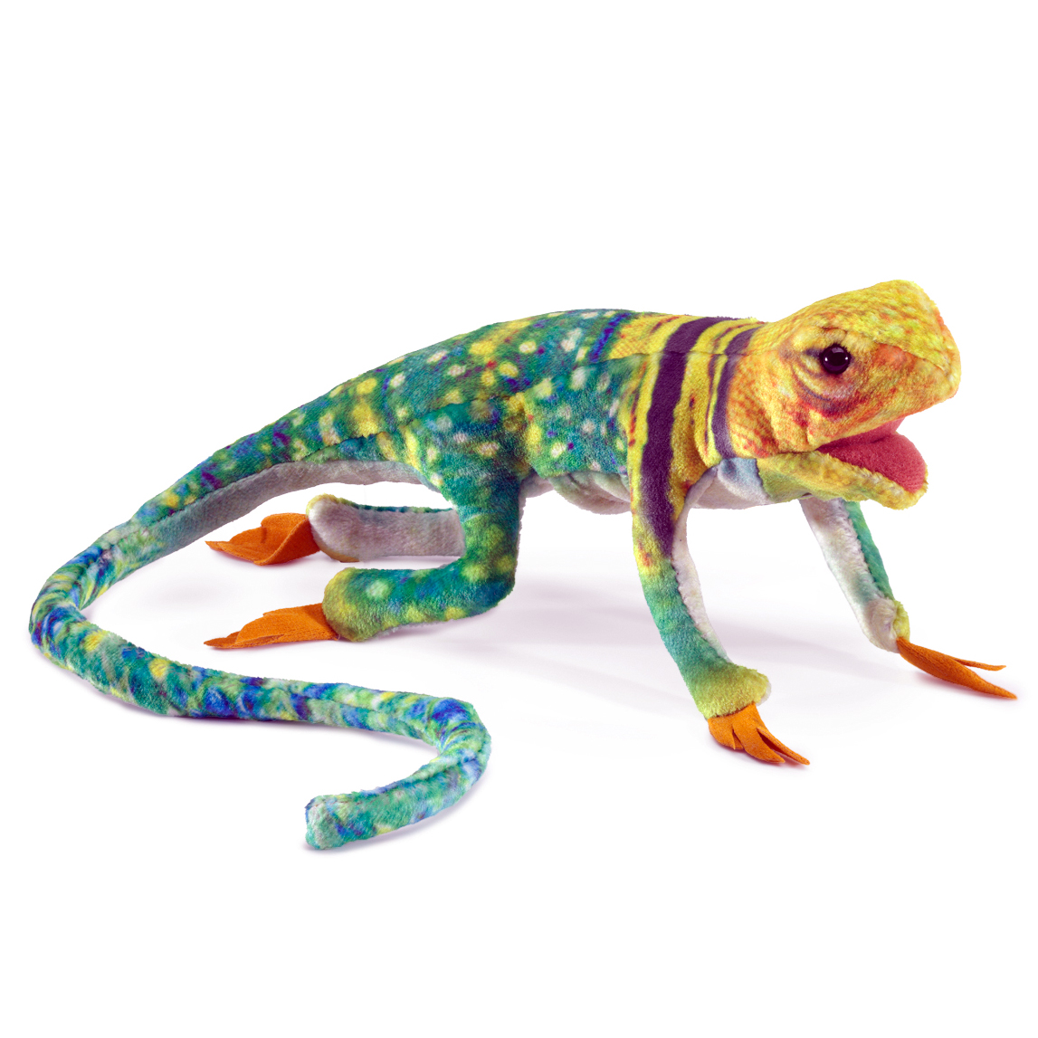 Folkmanis Mini Collared Lizard Finger Puppet Folkmanis Mini Collared Lizard Finger Puppet - Produktbild 2