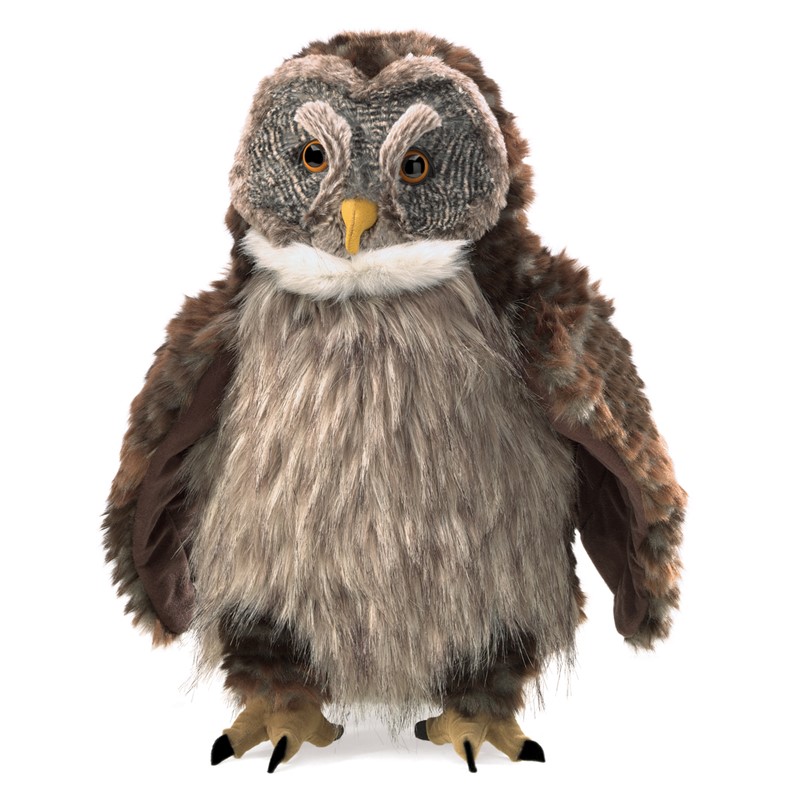 Folkmanis hand puppet hooting owl