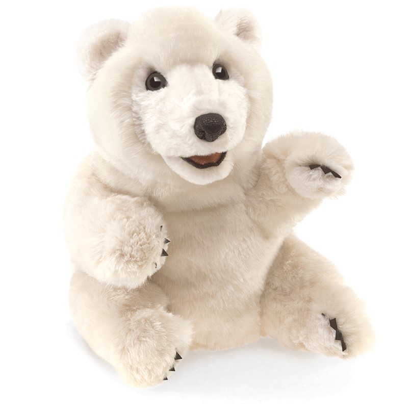 Folkmanis Sitting Polar Bear Hand Puppet Folkmanis Sitting Polar Bear Hand Puppet