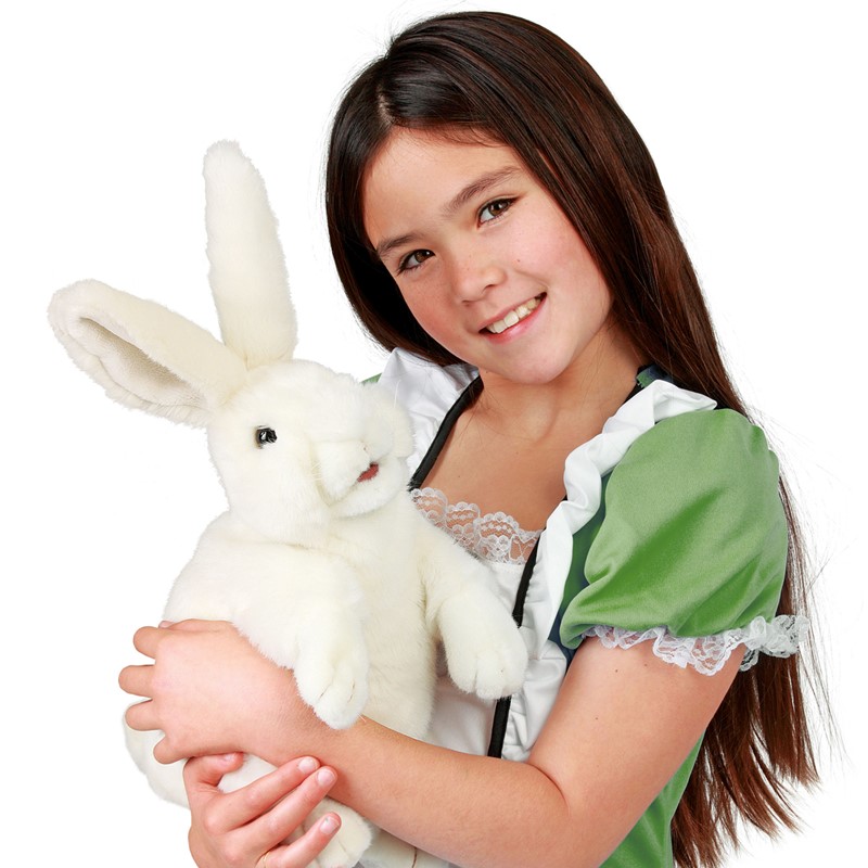 Folkmanis Standing White Rabbit Hand Puppet Folkmanis Standing White Rabbit Hand Puppet - Produktbild 3