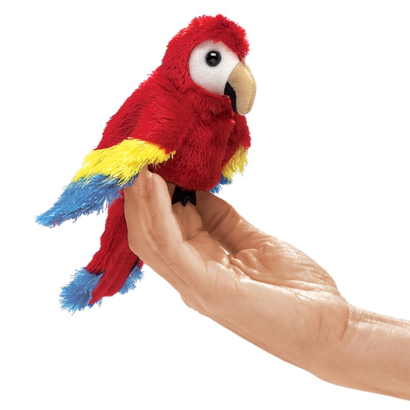 Folkmanis finger puppet mini scarlet macaw
