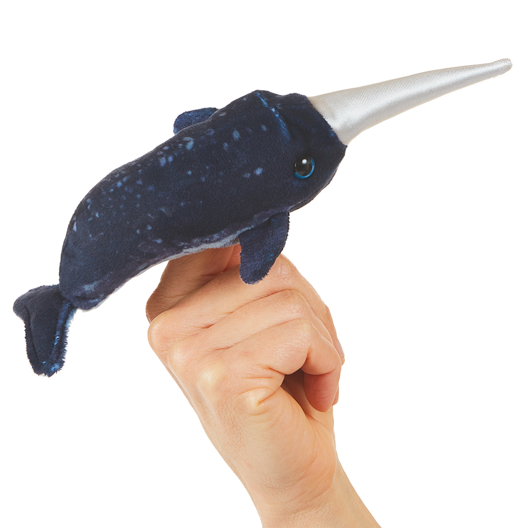 Folkmanis Mini Narwhal Finger Puppet Folkmanis Mini Narwhal Finger Puppet