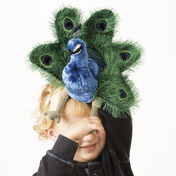 Folkmanis Small Peacock Hand Puppet Folkmanis Small Peacock Hand Puppet - Produktbild 3