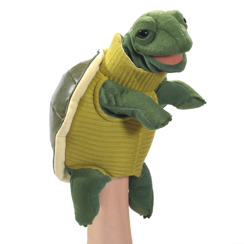 Folkmanis Handpuppe Schildkröte mit Rollkragen Folkmanis Handpuppe Schildkröte mit Rollkragen