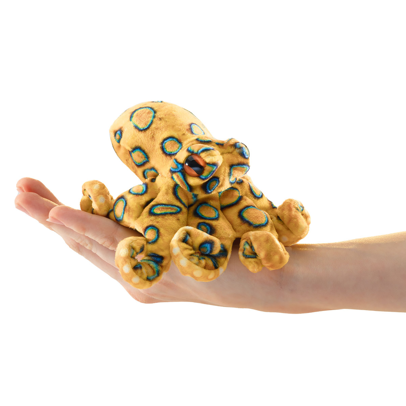 Folkmanis Fingerpuppe mini blaugeringelte Krake Folkmanis Fingerpuppe mini blaugeringelte Krake