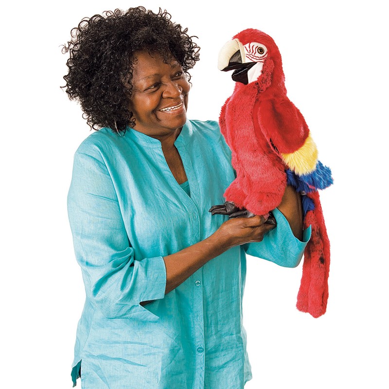 Folkmanis Scarlet Macaw Hand Puppet Folkmanis Scarlet Macaw Hand Puppet - Produktbild 4