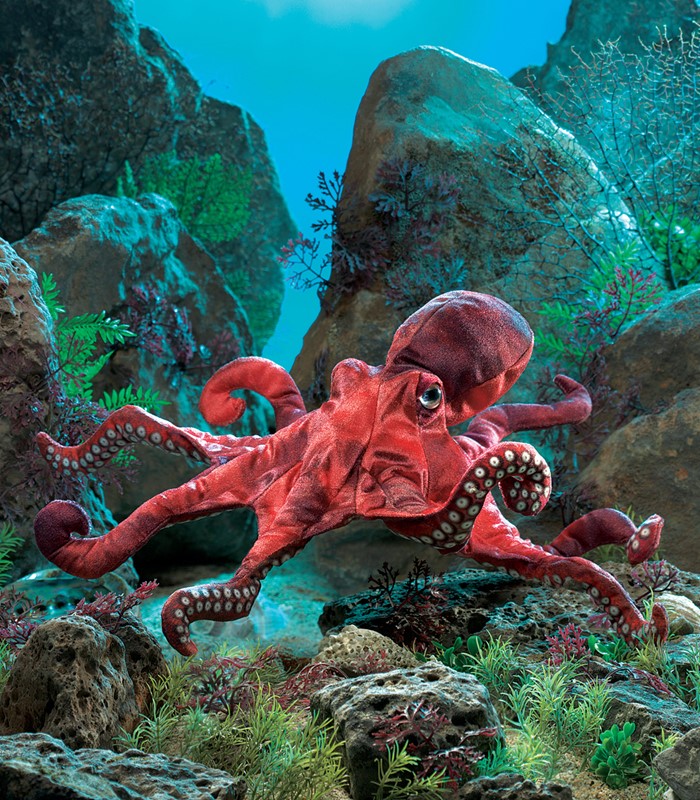 Folkmanis Handpuppe roter Oktopus Folkmanis Handpuppe roter Oktopus - Produktbild 2