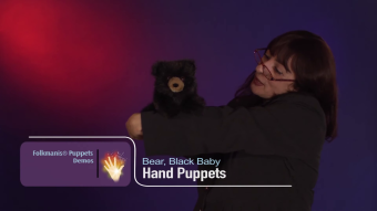Folkmanis Handpuppe kleiner Schwarzbär Demo