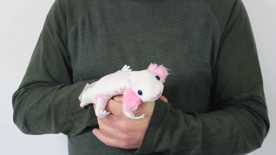 Video 1: Folkmanis große Fingerpuppe mexikanischer Schwanzlurch, weiß