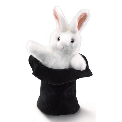 Folkmanis Large Rabbit in Hat Hand Puppet