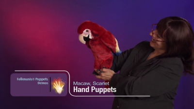 Video 1: Folkmanis Handpuppe Papagei / Ara