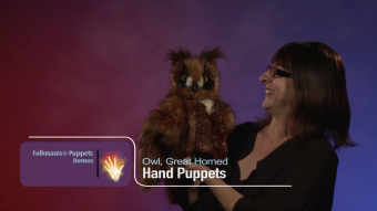 Folkmanis Handpuppe Eule Demo