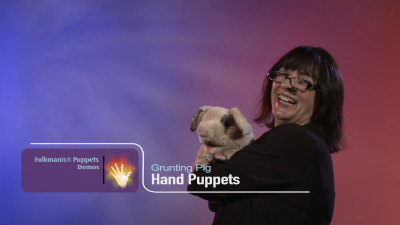 Folkmanis Handpuppe grunzendes Schweinchen Demo