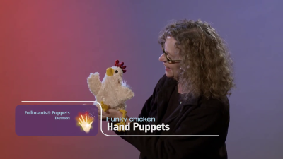 Folkmanis Handpuppe Lustiges Huhn Demo