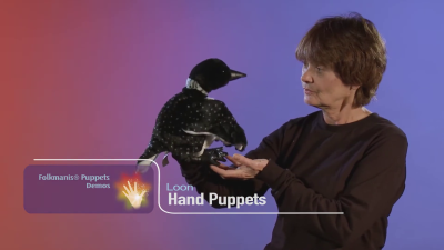 Folkmanis Handpuppe Seetaucher Vogel Demo