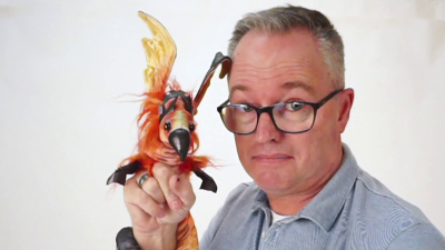 Folkmanis Fingerpuppe Feuervogel Armband Demo