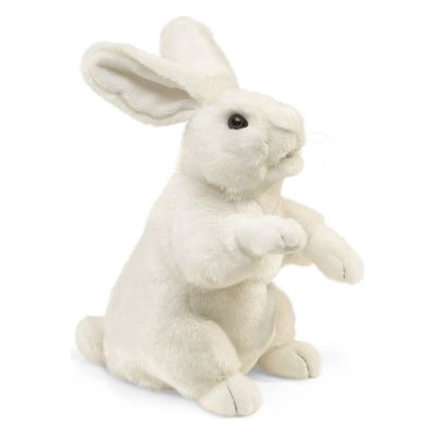 Folkmanis Standing White Rabbit Hand Puppet