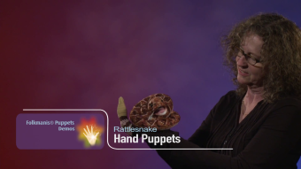 Folkmanis riesige Fingerpuppe Klapperschlange Demo