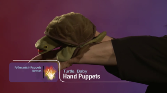 Folkmanis Handpuppe Baby Schildkröte Demo