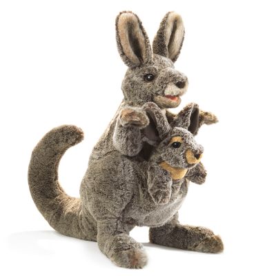 Folkmanis Handpuppe Känguru mit Baby