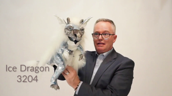 Folkmanis Handpuppe Eisdrache Demo