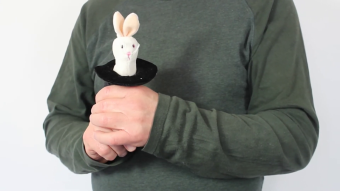 Folkmanis Mini Rabbit in Hat Finger Puppet Demo