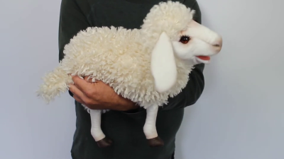 Folkmanis Handpuppe Wolliges Schaf Demo