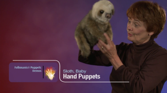 Folkmanis Handpuppe Faultierbaby Demo