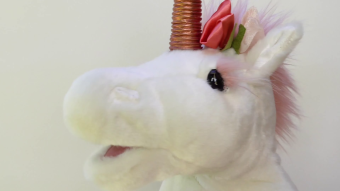Folkmanis Handpuppe Einhorn Demo